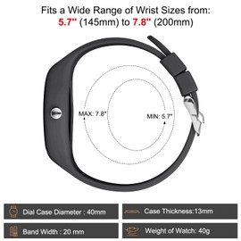 oyeaho Nurse Watch for Men Women Silicone Analog Quartz Watch with Second Hand Luminous Watch for Women Wrist Watch Simple Casual Watch Easy to Read Waterproof Watches All Black