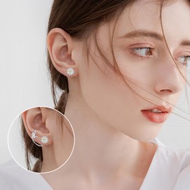 YFN Angel Devil Earrings for Women Sterling Silver Angel Demon Wings Drop Earrings Birthday Jewellery Gifts, Sterling Silver, No Gemstone