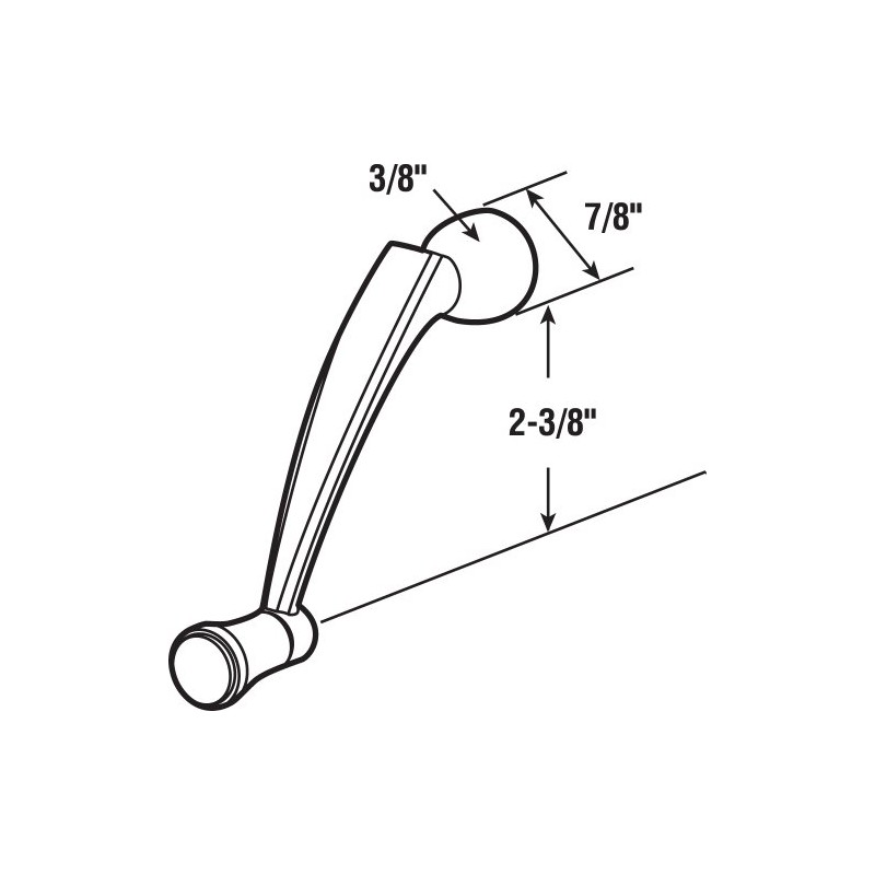 Prime-Line H 3958 3/8 In. Champagne (Tan) Diecast Crank Handle,