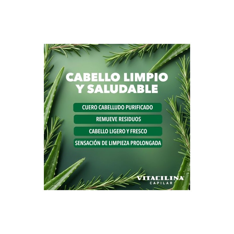 Vitacilina Capilar Shampoo Purificante │ Retinol + Sábila + Romero
