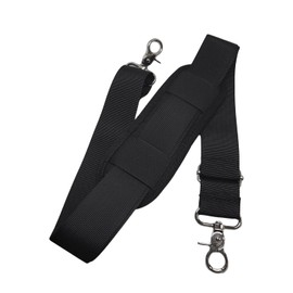 wumio Shoulder Belt, Length 32.3 - 59.8 inches (82 - 152 cm), Shoulder Pad Included, Weight Reduction, Business Bag, Computer Bag, Replacement, Repair Hardware, Shoulder Belt, Wide, Simple, Shoulder Belt, Black