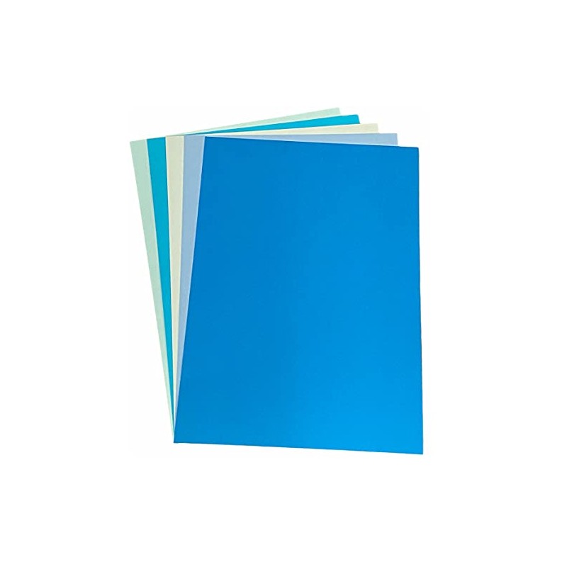 DJP 160gsm Blue Tint Card Set - 5 Colours, 50