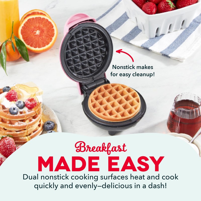 DASH Mini Maker for Individual Waffles, Hash Browns, Keto Chaffles