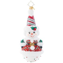 Christopher Radko Hand-Crafted European Glass Christmas Tree Decorative Ornament, Twice As Nice Snowman
