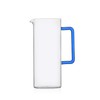 Ichendorf Milano Clear Jug with Blue Handle Collection Tube Colour