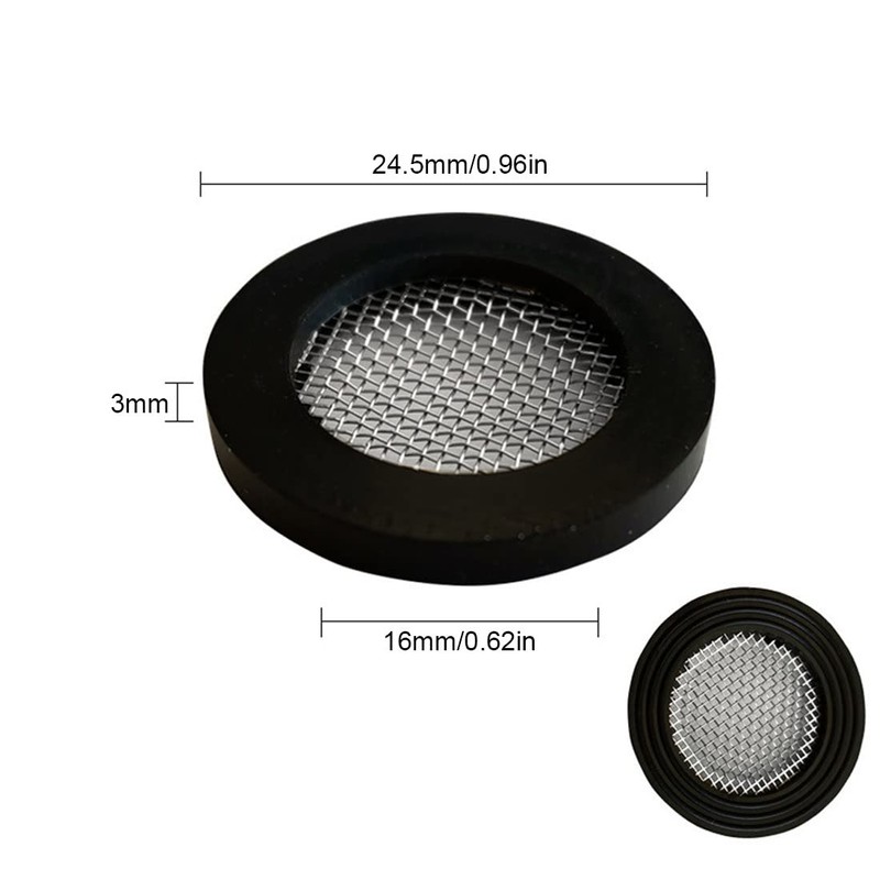 Pack of 8 Rubber Washers Seal with Strainer 24.5 x