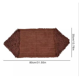 Quick Drying Multipurpose Chenille Towel with Built in Hand Pockets│Lint and Scratch Free Detailing│Household Spills│Extra Absorbent for Petcare│80cm x 35cm (Brown)