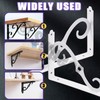 Swpeet 2Pcs 8'' Decorative Shelf Brackets, Heavy Duty Rustic Iron