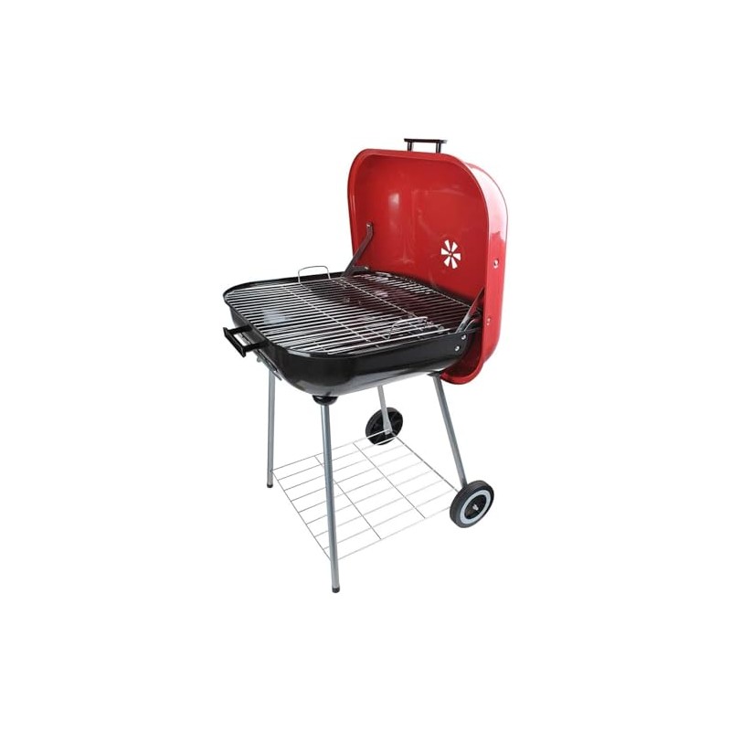 Classic Large Square 22x22" Charcoal Barbecue Grill Portable BBQ Heavy