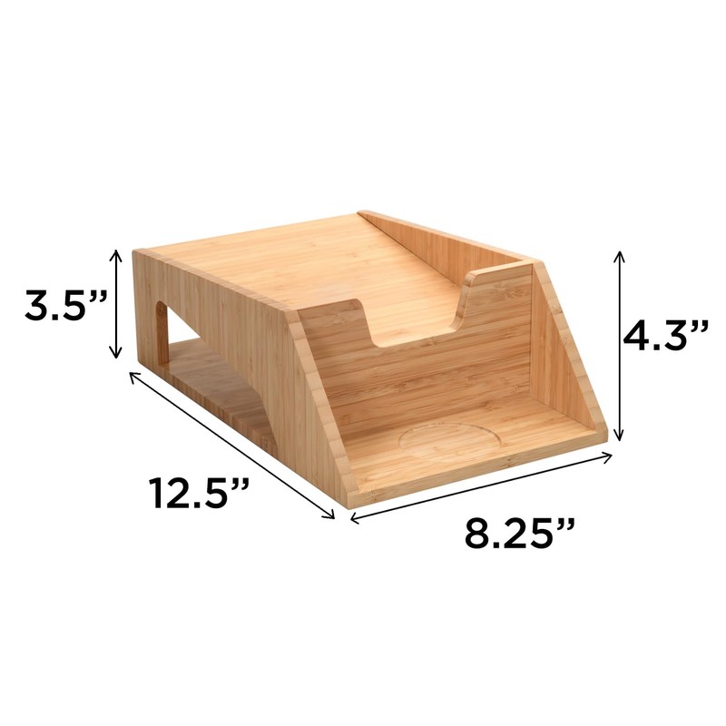 MobileVision Bamboo Laundry Detergent Holder with Drip Tray & Cup