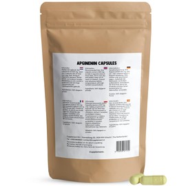 Cupplement - Apigenin 60 Kapseln - 98% Extrakt - Höchste Qualität 500 MG Pro Kapsel - 2 Kapseln pro Tag - Kapseln - Capsule