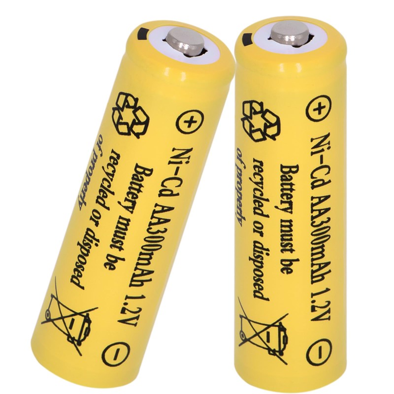 Yibatopow 16 Packs AA 300mAh Ni-CD 1.2V Rechargeable Batteries for