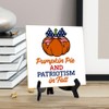 Pumpkin Pie and Patriotism in Fall 5"x 5" Square Table