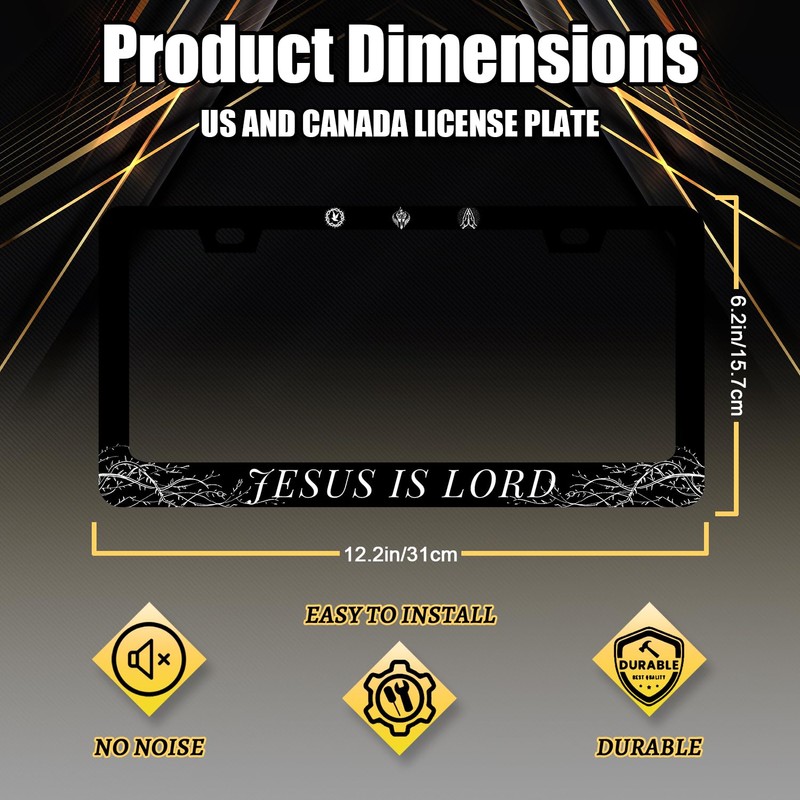 Jesus is Lord License Plate Frame Christian License Plate Holder