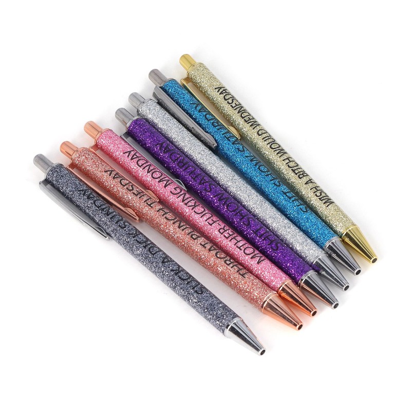 7Pcs Anti Slip Ballpoint Pens Quick Drying Plastic Ballpoint Pens