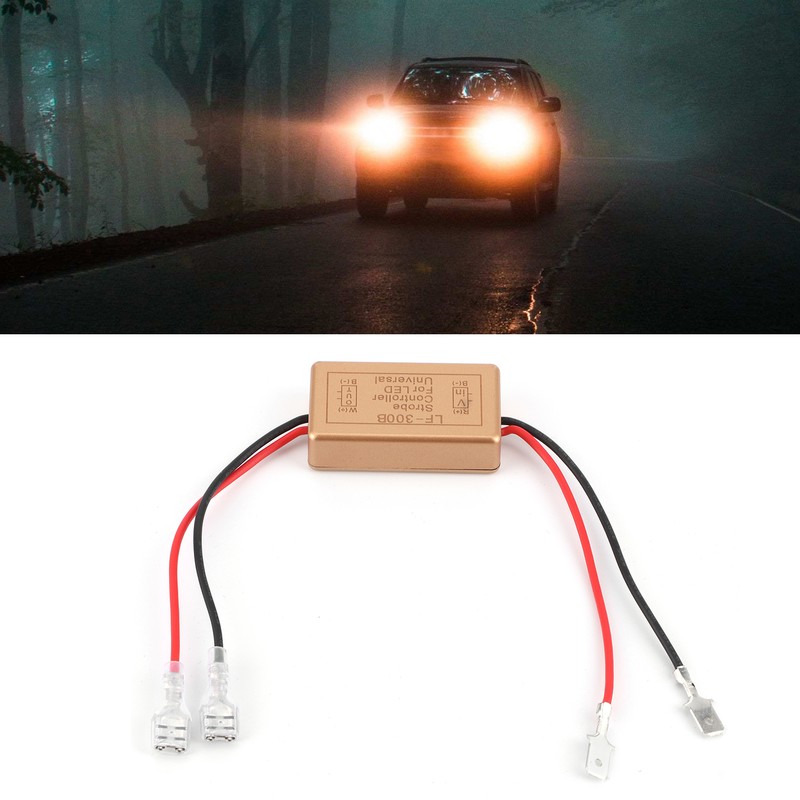 LED Headlight Strobe Controller Flasher Module H1 H3 Signal Light
