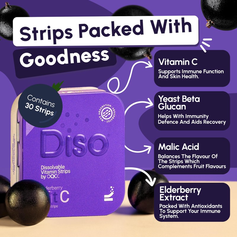 Diso® Vitamin C Supplement | High Strength Dissolvable Strips with