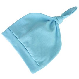 Mini Mart Online Limited Infant Baby Beanie Knotty Velvet Knotty Bonnet Hats 0-24 Months, Knotty Aqua