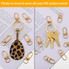 30 PCS Gold Lobster Claw Clasps for Keychains, Metal Keychain