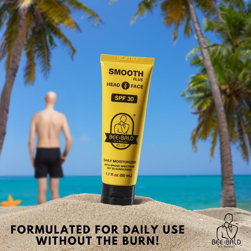 Bee Bald SMOOTH PLUS Head & Face Moisturizer with SPF
