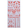 Haikyu Parts TTD-03-RED Tattoo Decal, 03, Fire Red, 1 Piece,