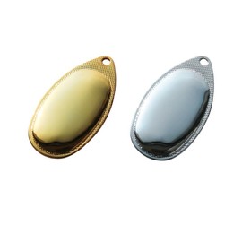 Cuoyuqie 50pcs Silver/Gold Steel Smooth Premium Finish French Spinner Blades Size 31 * 18mm (Gold 50pcs)