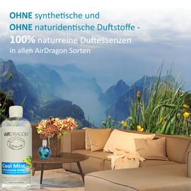 AIRDRAGON® Cool Mint • For Any Catalytic Lamp • Without Artificial Fragrances • 500 ml Premium Natural Room Fragrance