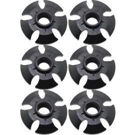 MEETOOT 6pcs Petal Rubber Pole Tip Protectors Trekking Pole Mud Snow Baskets, Replacement Accessory for Ski Pole, Black
