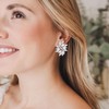 EVER FAITH Mujer Marquesa CZ Elegante Nupcial Boda Floral Hoja