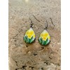 Daffodil Earrings for Women, Welsh Yellow Flower Jewellery in a