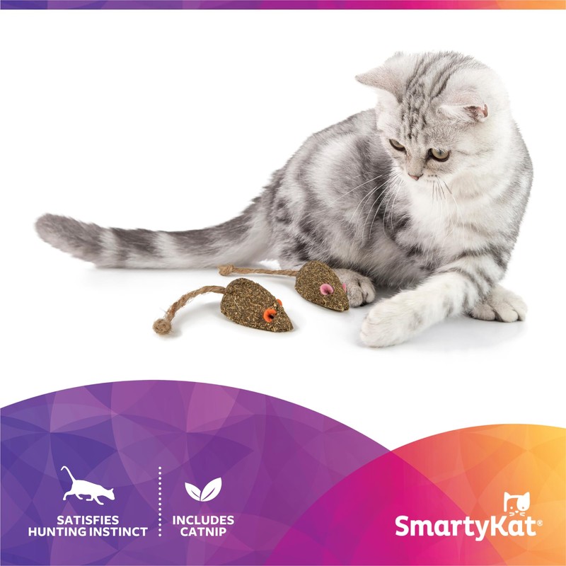 SmartyKat Instincts Mouser Mayhem HappyNip Cat Toy, Compressed Catnip &