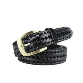maikun Men's Belt, Casual, Large Size, Leather Belt, Mesh Belt, Stylish, Father's Day, 3 Colors Available, Black