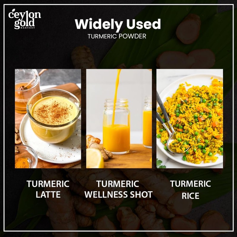 Ceylon Gold Harvest, Organic Turmeric Powder- 2.5oz (70g), Rich in
