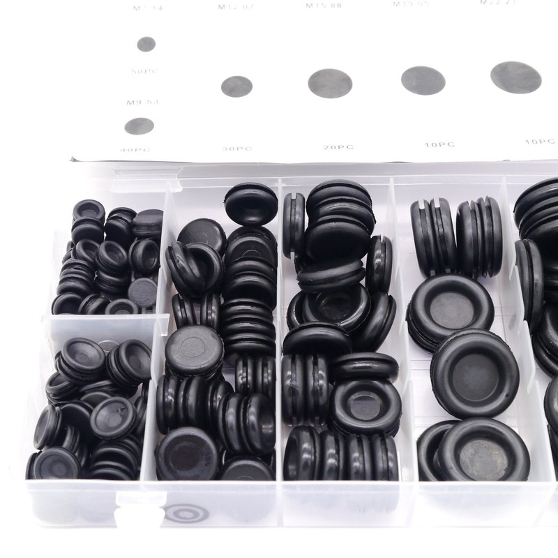 Diking 170Pcs Rubber Grommet Kits Firewall Hole Plug Set Electrical
