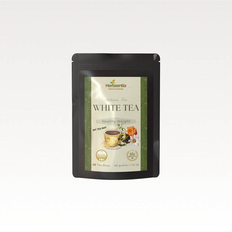Herbsentia White Tea - Light, Refreshing Herbal Blend for Daily
