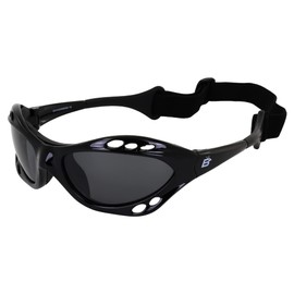 Shiny Black Frame Floating Water Sport Jet Ski Boating Surfing Surfer Surf Beach SAILING FISHING KAYAK CANOE FLOATING GOGGLES Kayaking Polarized Goggles by Birdz Eyewear