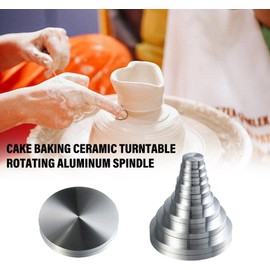 Silver 30mm Ceramic Clay Pottery Throwing Trimming Spinner Tool,Pottery Finishing Tools Clay Ceramic Rotary Rotary Clay Small Tools Suitable for Potters and Clay Artists Ceramic and Pottery Tools