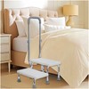 2 Step Stool with Handle for Elderly - Non-Slip Bedside