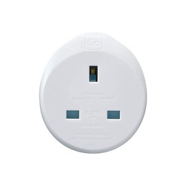 Go Travel Earthed UK to EU European Adaptor Convertor inc USB (Adapter Ref 625)