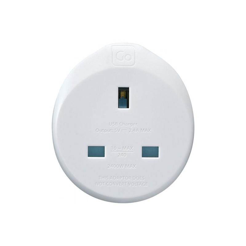 Go Travel Earthed UK to EU European Adaptor Convertor inc