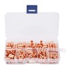 Fafeicy 250pcs Red Copper Connecting Pipe GT1-6mm Intermediate Connection Pipe