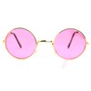 Skeleteen Pink Round Hippie Glasses - Pink 60's Style Hipster