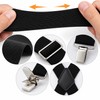 Adjustable X-Back Suspenders for Pants – Elastic 4-Clip Design for