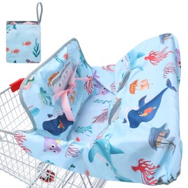 YooxArmor Shopping Cart Cover for Baby, Cotton Cart Cover for Babies, Thin High Chair Cover Grocery Cart Cover for Baby Boy and Baby Girl, Portable Toddler Infant Highchair Cover for Restaurants