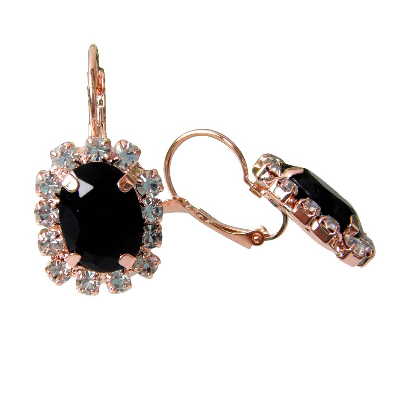 Navachi - 750 Base Metal 18K Gold Plated Round Black