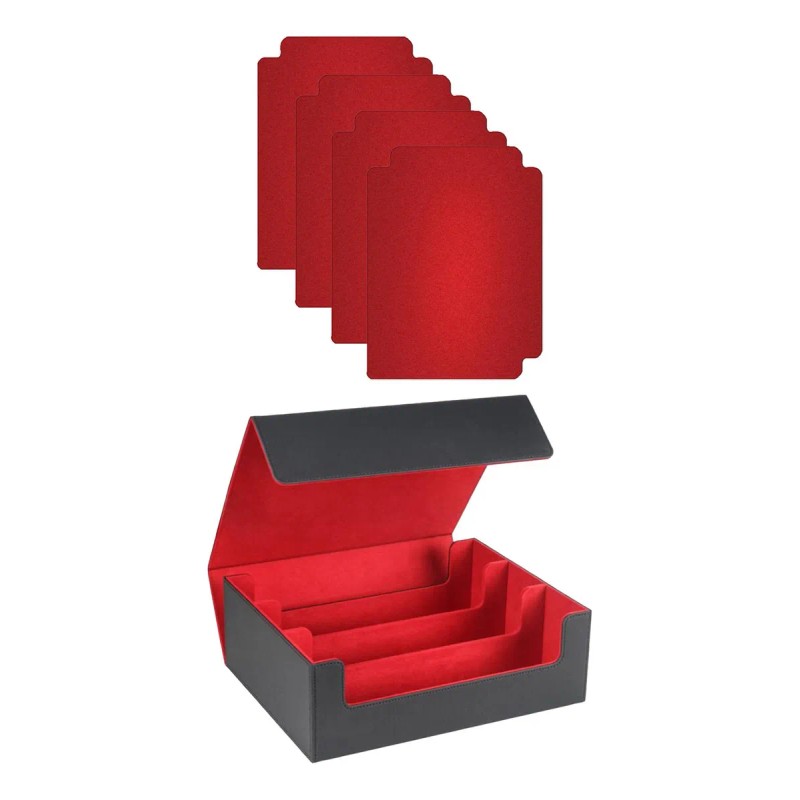 Caja Para Mazo De Cartas, Soporte Para Tarjetas Negro Rojo