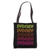Retro Sydney Australia Inline Font Disco Design Vintage Tote Bag