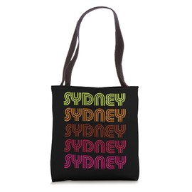 Retro Sydney Australia Inline Font Disco Design Vintage Tote Bag