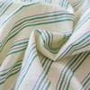 SUSYBAO Green Striped Duvet Cover Queen 100% Washed Cotton 3