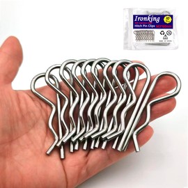 Ironking10Pcs Stainless Steel Heavy Duty r Clips and Hitch pins, Durable retaining Clips for Secure fasteningfor Hitch Pin Lock System, Trucks, Engine Repair M3*60mm